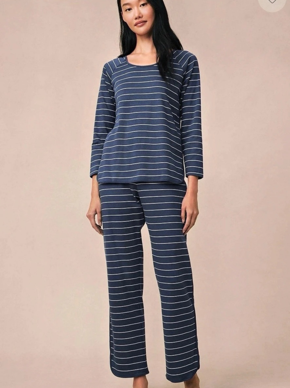 Lake Pajamas Blue and White PJ Top